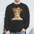 Puppy Open Book Reading Dog Lover Graphic Portrait Round Sweatshirt Gifts for Old Men Puppy Open Book Reading Dog Lover Graphic Portrait Round Sweatshirt Gifts for Old Men
