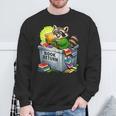 Raccoon At Library Book Return Librarian And Reader Sweatshirt Gifts for Old Men