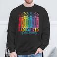 Radicalized By Basic Decency Rainbow Books LGBTQ Equality Sweatshirt Gifts for Old Men