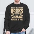 Read Banned Books Drink Coffee Fight Evil Sweatshirt Gifts for Old Men