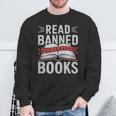 Read Banned Books Literary Rebel Style Sweatshirt Gifts for Old Men