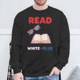 Read Blue Patriotic Book Lover Girls Independence Sweatshirt Gifts for Old Men