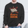 Read a Book Pentagram Satan Occult Goth Satanic Sweatshirt Gifts for Old Men Read a Book Pentagram Satan Occult Goth Satanic Sweatshirt Gifts for Old Men