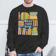 Read More Books Colorful Watercolor Reader Sweatshirt Gifts for Old Men