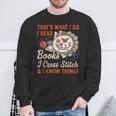 Read Books I Cross Stitch Sewing Stitcher Quilt Cross Stitch Sweatshirt Gifts for Old Men Read Books I Cross Stitch Sewing Stitcher Quilt Cross Stitch Sweatshirt Gifts for Old Men