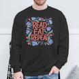 Read Eat Repeat Book Club Readers Book Lovers Sweatshirt Gifts for Old Men Read Eat Repeat Book Club Readers Book Lovers Sweatshirt Gifts for Old Men