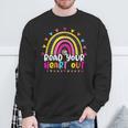 Read Your Heart Out Rainbow Teacher Reading Book Lover Men Women Girls Kids Sweatshirt Gifts for Old Men