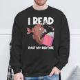 I Read Past My Bed Time Librarian Book Reading Anglerfish Sweatshirt Gifts for Old Men