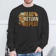 Read Return Repeat Cute Librarian Library Worker Book Lovers Sweatshirt Gifts for Old Men