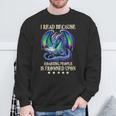 I Read Because Roasting People Is Frowned Upon Dragons Books Sweatshirt Gifts for Old Men