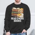 Read S'More Books Camping Themed Literacy Night Sweatshirt Gifts for Old Men