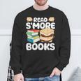 Read S'More Books Camping Reading Bookworm Book Lover Sweatshirt Gifts for Old Men