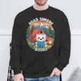 Read Smore Books Cute Marshmallow Camp Reading Library Kids Sweatshirt Gifts for Old Men
