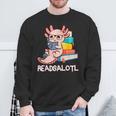 Readalotl a Kawaii Axolotl Reading a Book As Readsalotl Sweatshirt Gifts for Old Men Readalotl a Kawaii Axolotl Reading a Book As Readsalotl Sweatshirt Gifts for Old Men