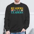 Readers Are Leaders Books Librarian Library Book Lover Sweatshirt Gifts for Old Men