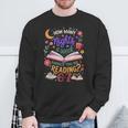 Reading 6 7 Meme Six Seven Cozy Book Lover Teacher Sweatshirt Gifts for Old Men