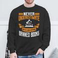 Reading Banned Books Old Man Saying Reader Book Bans Men Sweatshirt Gifts for Old Men