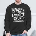 Reading Is My Favorite Sport Book Lover Sweatshirt Gifts for Old Men