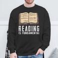 Reading Fundamental Books Lover Bookworm Reader Literature Sweatshirt Gifts for Old Men