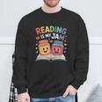 Reading Is My Jam Book Lover Humor Sweatshirt Gifts for Old Men