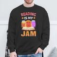 Reading Is My Jam I Love To Read Books Sweatshirt Gifts for Old Men Reading Is My Jam I Love To Read Books Sweatshirt Gifts for Old Men