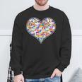 Reading Library Books Lover Heart Librarian Awesome Cute Sweatshirt Gifts for Old Men