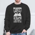 Reading Library Literature Read Books Lover Reader Sweatshirt Gifts for Old Men