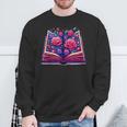 Reading Lover Librarian Book Lovers Flowers English Roses Sweatshirt Gifts for Old Men