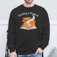 Reading Is Magical Book Lover & Axolotl Sweatshirt Gifts for Old Men