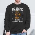 Reading Makes Me Feel Less Murdery Book Dragon Sweatshirt Gifts for Old Men