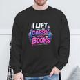 Reading Meme I Lift So I Can Carry More Books Sweatshirt Gifts for Old Men