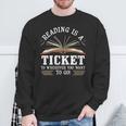 Reading For Men Women Cool Book Reader Teacher Sweatshirt Gifts for Old Men