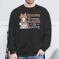 Reading Because Murder Is Wrong Cat Book Lovers Reading Book For Men Women Sweatshirt Gifts for Old Men Reading Because Murder Is Wrong Cat Book Lovers Reading Book For Men Women Sweatshirt Gifts for Old Men