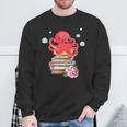 Reading Octopus Tea Coffee And Books Lover Sweatshirt Gifts for Old Men