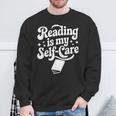 Reading Is My Self-Care Cozy Book Lover Tee Sweatshirt Gifts for Old Men