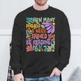 Reading Six Seven Meme Book Lover 67 Teacher 6 7 Sweatshirt Gifts for Old Men