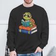 Reading Turtle Bookworm Cute Turtle With Glasses Books Sweatshirt Gifts for Old Men Reading Turtle Bookworm Cute Turtle With Glasses Books Sweatshirt Gifts for Old Men