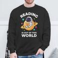Reading Is Out Of This World Astronaut Book Lover Sweatshirt Gifts for Old Men