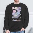 Reading Is Out Of This World Astronaut Space Book Lover Sweatshirt Gifts for Old Men