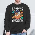 Reading Is Out Of This World Space Books Lover Kids Sweatshirt Gifts for Old Men
