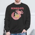 Readolotl An Axolotl That Read Many Books Axolotl Sweatshirt Gifts for Old Men