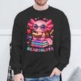 Readsolotl Axolotl Reading Book Lover Teacher Kids Sweatshirt Gifts for Old Men Readsolotl Axolotl Reading Book Lover Teacher Kids Sweatshirt Gifts for Old Men