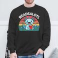 Readsolotl Read Book Axolotl Shirt Salamander Boys Girl Kids Sweatshirt Gifts for Old Men