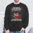 The Reason I'm Old And Wise Is Because I Read Books Owl Sweatshirt Gifts for Old Men