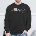 Red Panda Reading Book Heartbeat Sweatshirt Gifts for Old Men