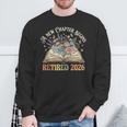 Retired 2026 A New Chapter Begins Floral Book Retirement Sweatshirt Gifts for Old Men