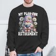 Retired Teacher Gnome Reading A Book Retirement Plan Sweatshirt Gifts for Old Men