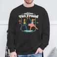 Retro Children's Book Learning Series How To Commit Tax Fraud Family Friendly Learning Sweatshirt Gifts for Old Men