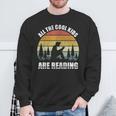 Retro All The Cool Kids Are Reading Book Shirt Vintage Sweatshirt Gifts for Old Men