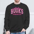 Retro Pink Coquette Bow Valentine Book Lover Varsity Sweatshirt Gifts for Old Men